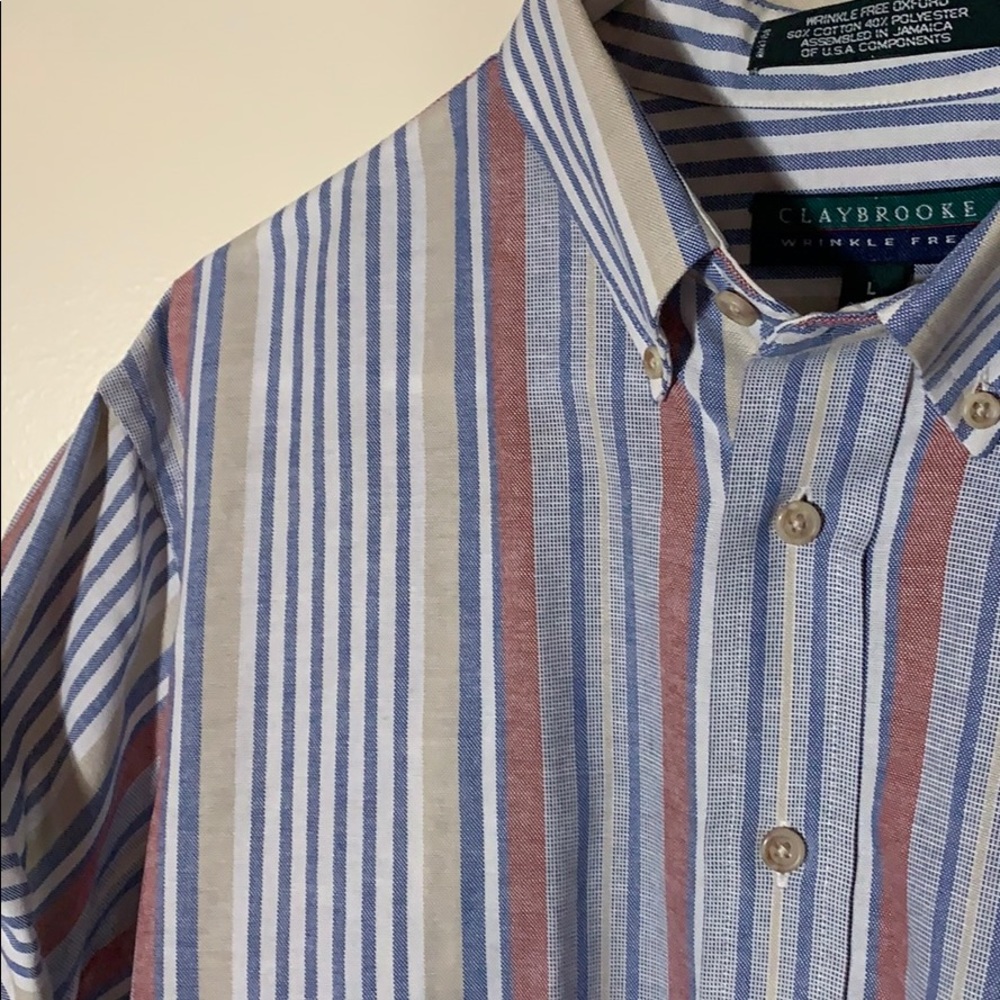 Vintage Claybrooke Pastel Vertical Stripe Shirt